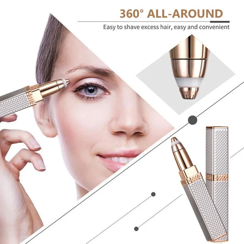 2-in-1 Multifunctional Electric Hair Removal Device with LED Light Specially Designed for Eyebrow Shaver Underarm Hair Leg Hair